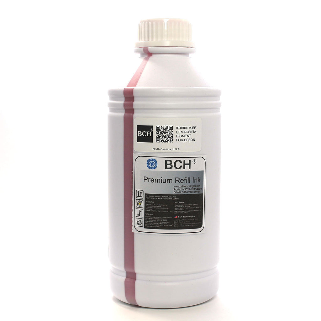 Premium 1000 ml Light Magenta Pigment Ink for Epson (IP1000LM-AE)
