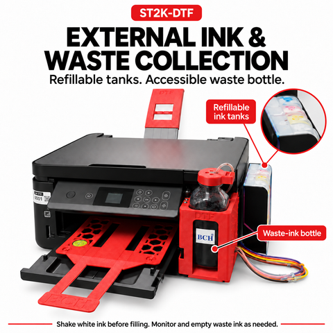 BCH ST2K-DTF A4 DTF Printer with White Ink