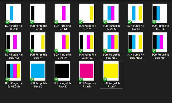 Downloadable 4-Color Ink Purge Files for HP and Canon- Help Unclog  and Clean Printhead Nozzles