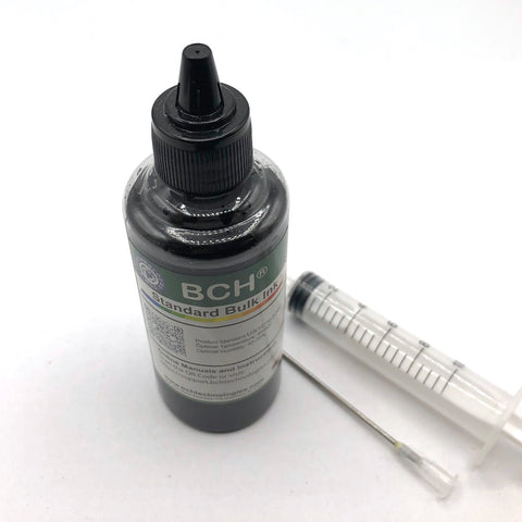 Universal Refill Ink for All Printers - 100 ml Black Dye Ink with Syringe Needle