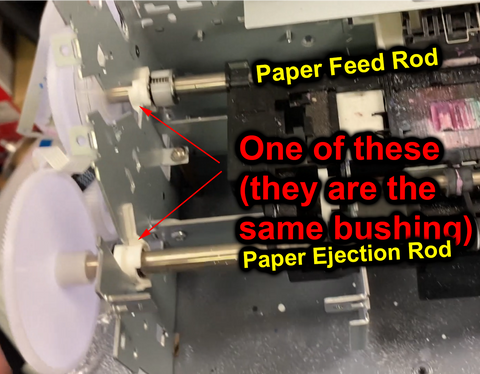 Single Bushing for Paper Feed (PF) Rod or Paper Ejection (PE) Rod - Compatible with Epson L1800, 1390, Artisan 1430