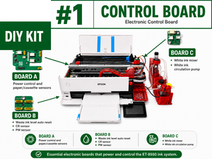 BCH ET-8550 DTF Conversion Electronic Control Board Set – Film Feed Stabilizer + CRPW Override + Auto Waste Reset + White Ink Mixer Controller
