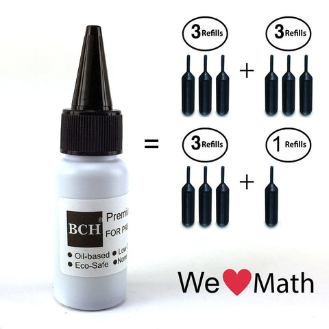 Premium Black Oil-Based Refill Ink for Pre-Inked Stamps & Dot Matrix Printers