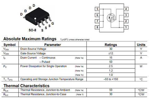 Printer Power Management Chip for Epson Power Supplies FDS7764A Integrated Circuit IC
