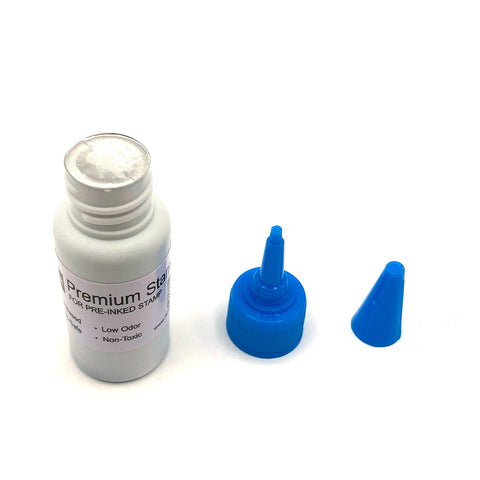 Blue Oil-Based Premium Stamp Refill Ink by BCH for Pre-Inked Rubber Gel Pads & Dot Matrix Ribbons - 20 ml -0.68oz