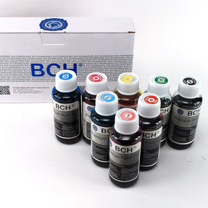 Premium HUVR Dye Ink - 100 ml x 8 Eight-Color for Canon Pixma Pro 9000 Mark II (KD800X-A-CAN)