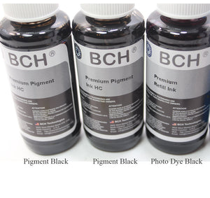 Premium Refill Ink - 100 ml x 6: Two Pigment Black +  One Photo Black + Photo Dye CMY ( KH600X-2PC)