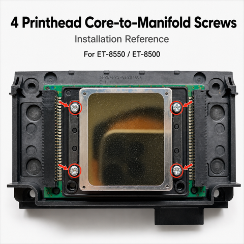 Set of 4 Manifold Screws: Printhead Core-to-Manifold for Epson ET-8550 ET-8500