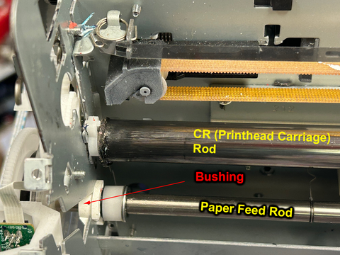 Single Bushing for Paper Feed (PF) Rod or Paper Ejection (PE) Rod - Compatible with Epson L1800, 1390, Artisan 1430