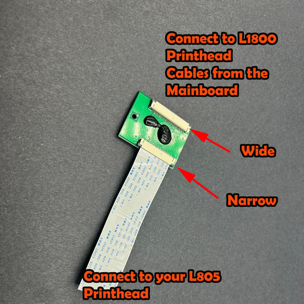 Printhead Conversion Breakout Board: L1800/1390 to L805/L800 Adapter Riser Card