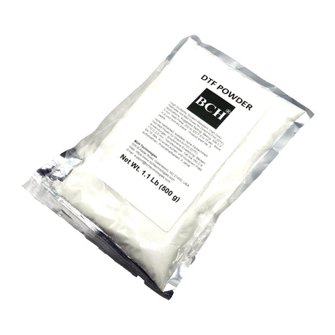 BCH Premium DTF Powder - Direct to Film Digital Transfer Powder - Hot Melt Adhesive 500g (1.1 Lb) Bulk Package