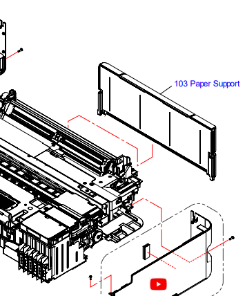 Rear Paper Support Holder Feeder for Epson EcoTank Photo ET-8550 Printer AS-IS No Refund