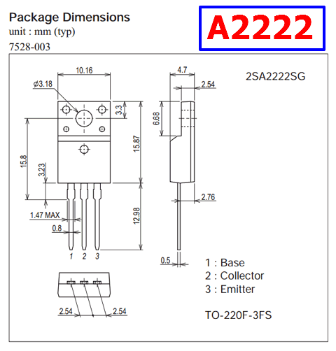 Transistor Pair C6144 (2SC6144) and A2222 (2SA2222) for Epson EcoTank & WorkForce WF-2630