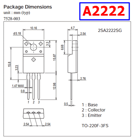 Transistor Pair C6082 (2SC6082) and A2222 (2SA2222) for Epson EcoTank & WorkForce