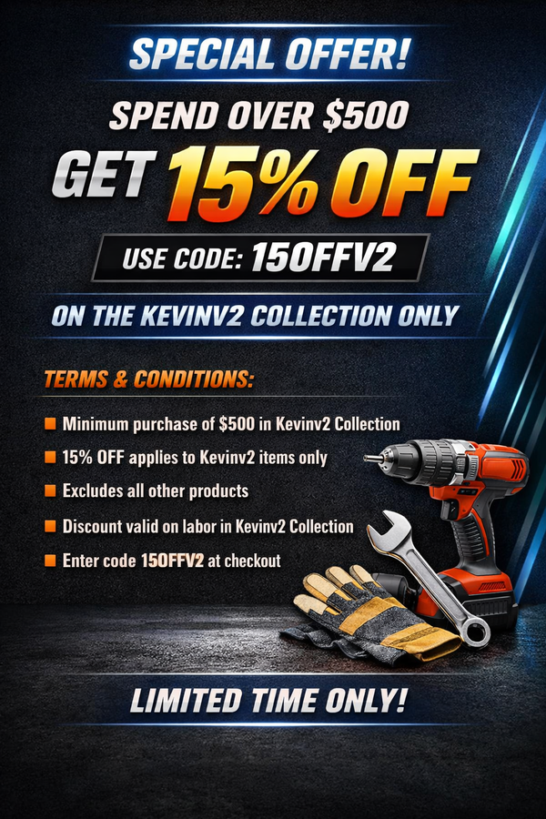 Kevinv2 Collection Special Offer – Spend $500+, Get 15% Off (Code: 15OFFV2)