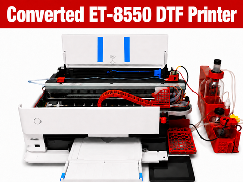 Fully Converted ET-8550 DTF Printer – Choose No Printhead, Tested Used Printhead, or New Printhead