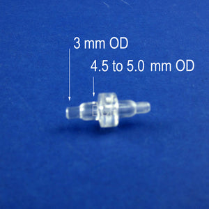 3MM/4MM OD Dual Connect Single Strand Straight-Through Tube Connector / Extender