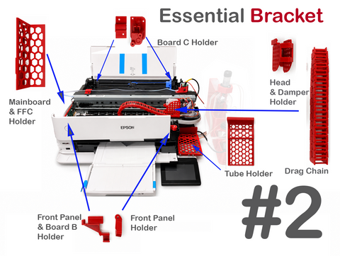 BCH KevinV2 ET-8550 DTF Conversion 3-in-1 Complete Kit – Electronic Control System, Essential Brackets, Drag Chain and Whole Ink System