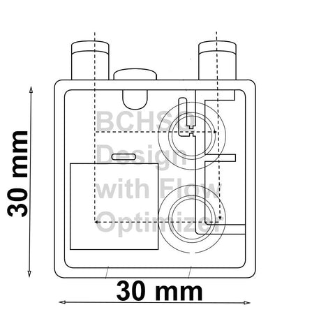 1 x BCHSQ Ink Oneway Flow Damper for Continuous Ink System CISS CIS