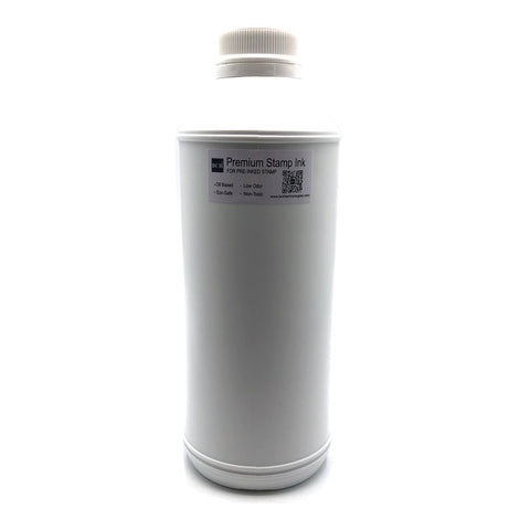 Bulk (1,000 ml) Premium Black Oil-Based Refill Ink for Pre-Inked Stamps & Dot Matrix Printers