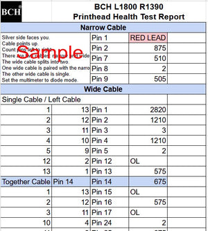 Instruction Sheet for L1800 / 1390 Printhead Testing with Multimeter (Digital Download) Instant Download — Delivered to Your Email