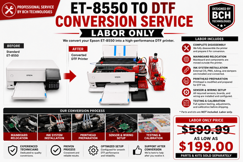 ET-8550 to DTF Conversion Service – Labor Only