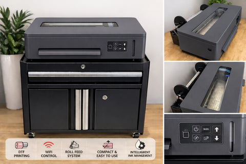 Kevin R2R Industrial A3+ DTF Printer XP600 – Built for Production – Intelligent White Ink System