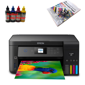 BCH Sublimation Printer Bundle: Modified Printer with Sublimation Ink + Paper