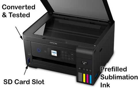 BCH Sublimation Printer Bundle: Modified Printer with Sublimation Ink + Paper