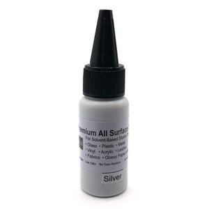 BCH Premium All-Surface Stamp Ink - Solvent Based Fast Dry Silver