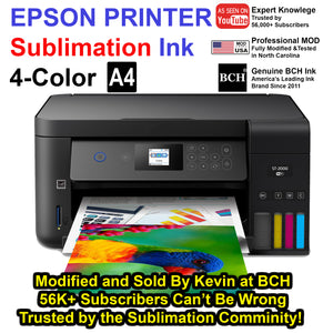 Converted Epson ST-2000 EcoTank Sublimation Printer Bundle – Prefilled Ink & Paper, Ready to Print