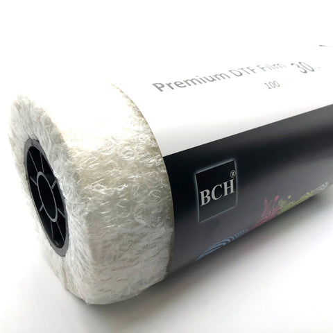 Premium DTF Direct-to-Film Transfer Film - Roll Package - Cold & Hot Peel - Width 30 cm (11.81") Length 100 m (328 ft)