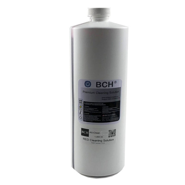 Ready-to-Use Bulk (1,000 ml) BCH MaxStrength™ RED Professional Cleaning Solution for Water-Based Inks: Dye, Pigment, Sublimation - NOT FOR SOLVENT INK