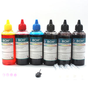 Standard Dye Ink - 100 ml x 6  Four-Color  for Canon (KD600X-CC)