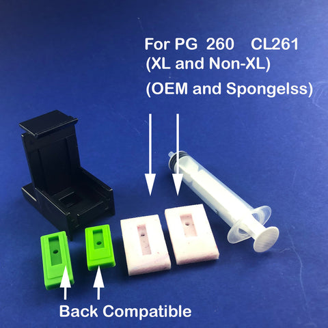 First-Timer Inkjet Printer Refill Kit for PG-260 CL-261 Cartridges (EZ30-T260)