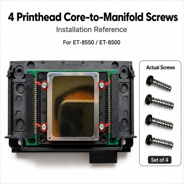 Set of 4 Manifold Screws: Printhead Core-to-Manifold for Epson ET-8550 ET-8500