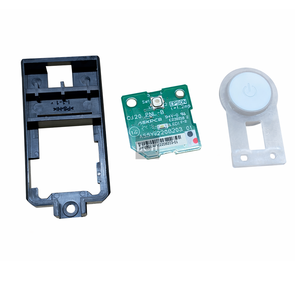 Start Button Assembly for Epson EcoTank ET-8550 with Button, Button Casing, and CJ20 PNL-B Board