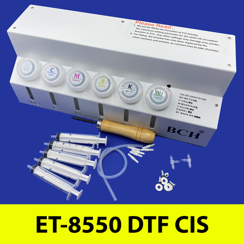 Standard DIY Continuous Ink Supply (CIS) Kit for ET-8550 DTF Conversion