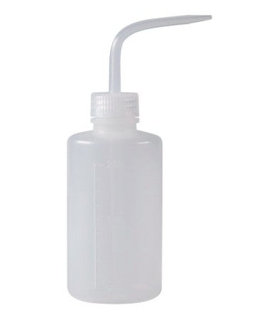 8oz (250ml) Plastic Squeeze Bottle with Curved Spout – Flexible, Impact-Resistant Squirt Bottle – Multi-Purpose for Capping Station Cleaning, Lab Use & Printer Maintenance