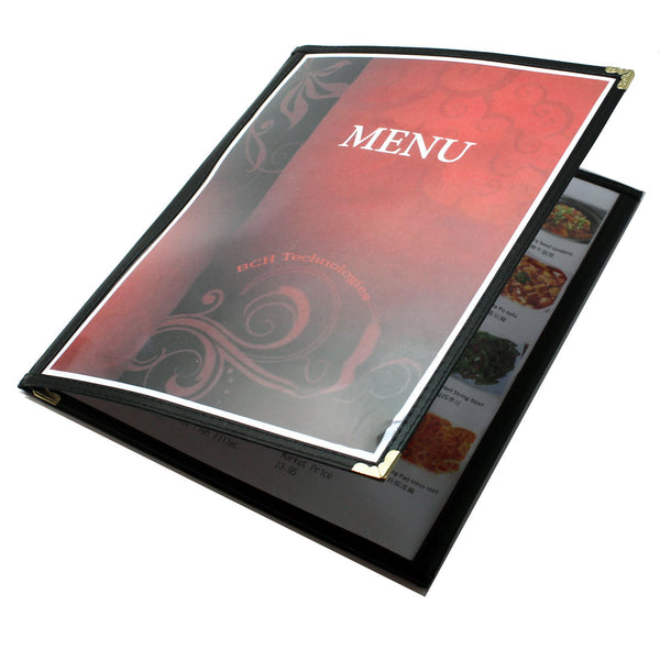 Tri-Fold Three Panel Six View Booklet Cafe Style Menu Covers