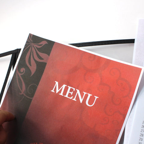 Tri-Fold Three Panel Six View Booklet Cafe Style Menu Covers