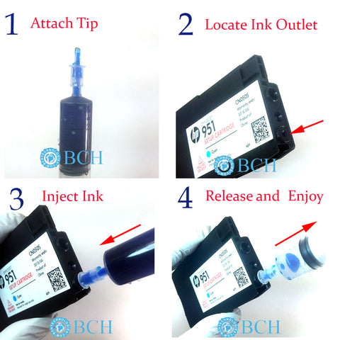 Adapter for Refill HP 932 933 950 951 960 961 970 971 XL Cartridges (AS-REFTIP-SHT)