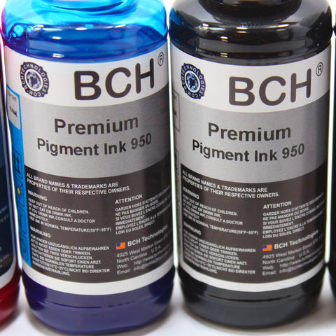 Premium Pigment Refill Ink - 100 ml x 4 Four Color for HP (KP600X-H950)