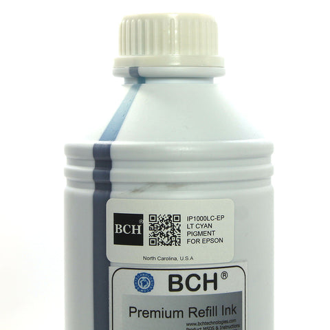 Premium 1000 ml Light Cyan Pigment Ink for Epson (IP1000LC-AE)