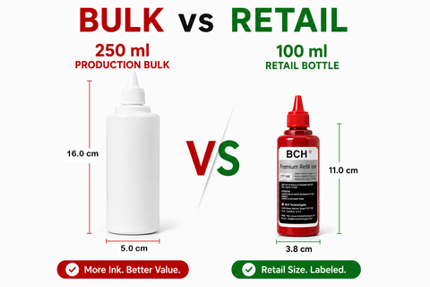 BCH Production Bulk High-Speed DTF Ink for ET-8550 and XP-600 – 250 mL per Bottle