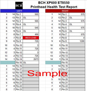 XP600 & ET-8550 Printhead Multimeter Test Sheet (Digital Download)
