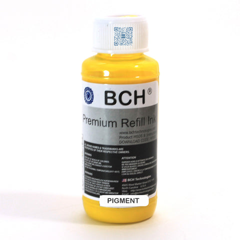 Premium Pigment Ink - 100 ml Yellow Ink for HP  (IP100-7-AH)