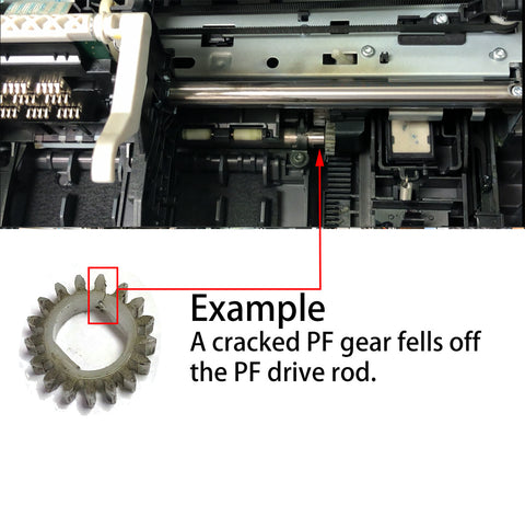 BCH Paper Feed Gear (PFG) for HP OfficeJet Pro 90xx Series - - Fix 9012 9015 9025... "The print carriage cannot move"